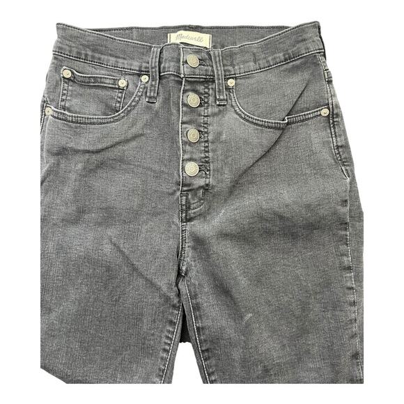 Madewell Cali Denim Boot washed black denim jean button fly 28 tall - Picture 4 of 4